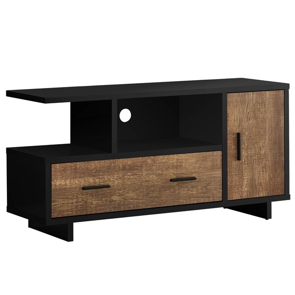 Tv Stand, 48 Inch, Console, Storage Cabinet, Drawers, Living Room, Bedroom, Laminate, Black